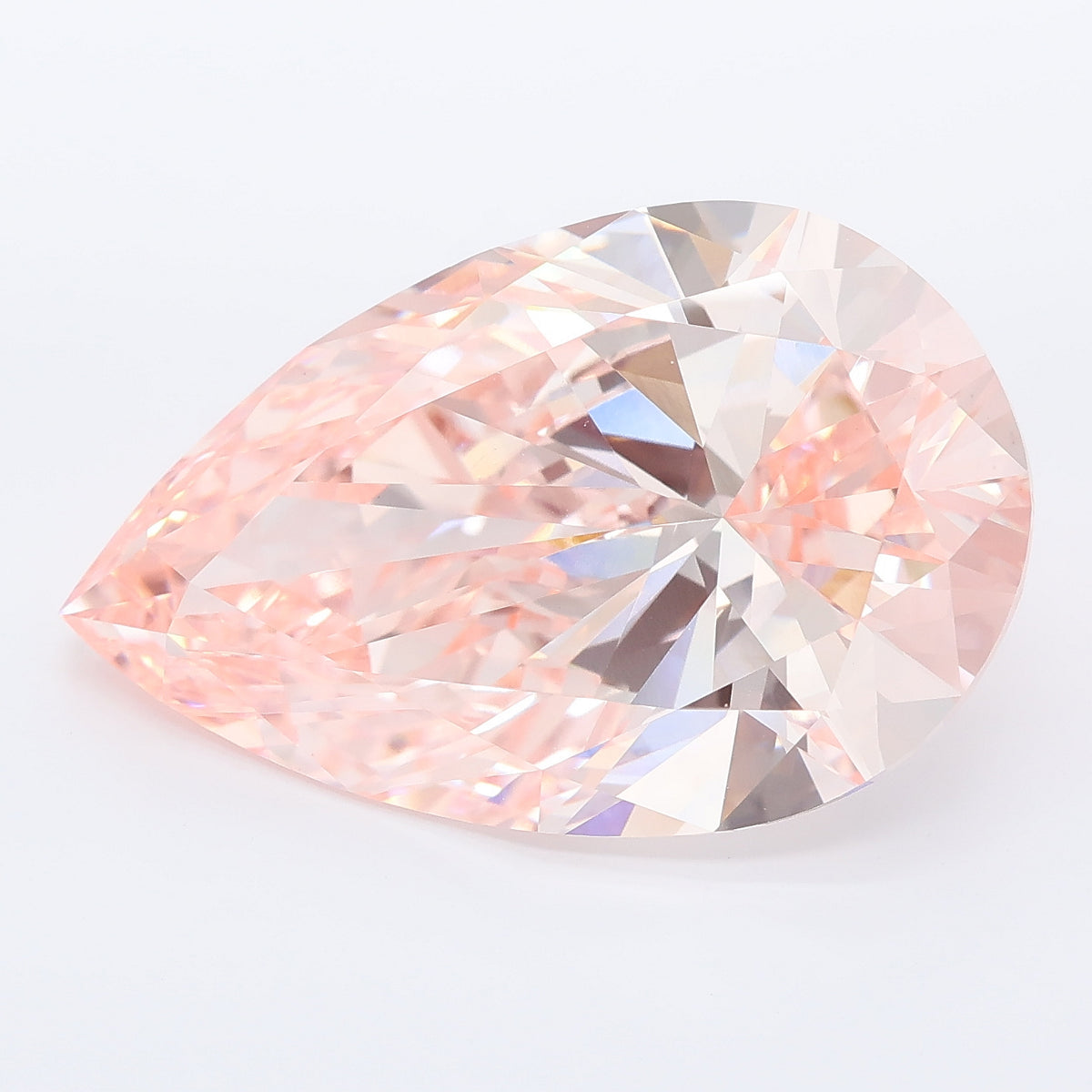 13.00 carat fancy vivid pink pear lab grown diamond VVS2 clarity