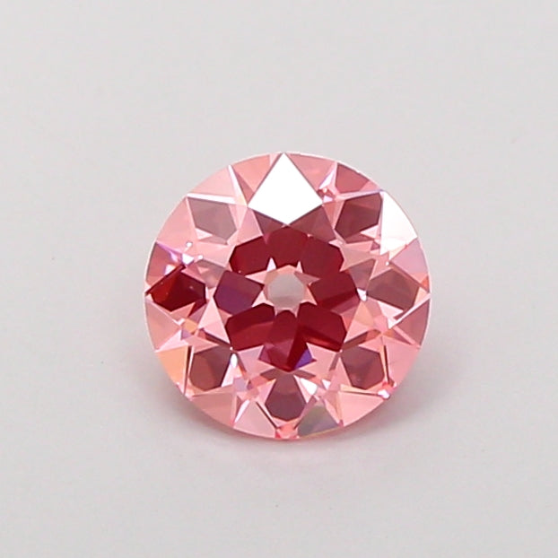 1.10 carat fancy vivid pink old european lab grown diamond VS1 clarity