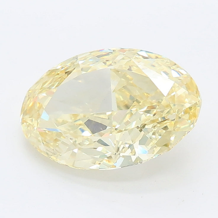 2.33 carat fancy intense yellow oval lab grown diamond VS1 clarity