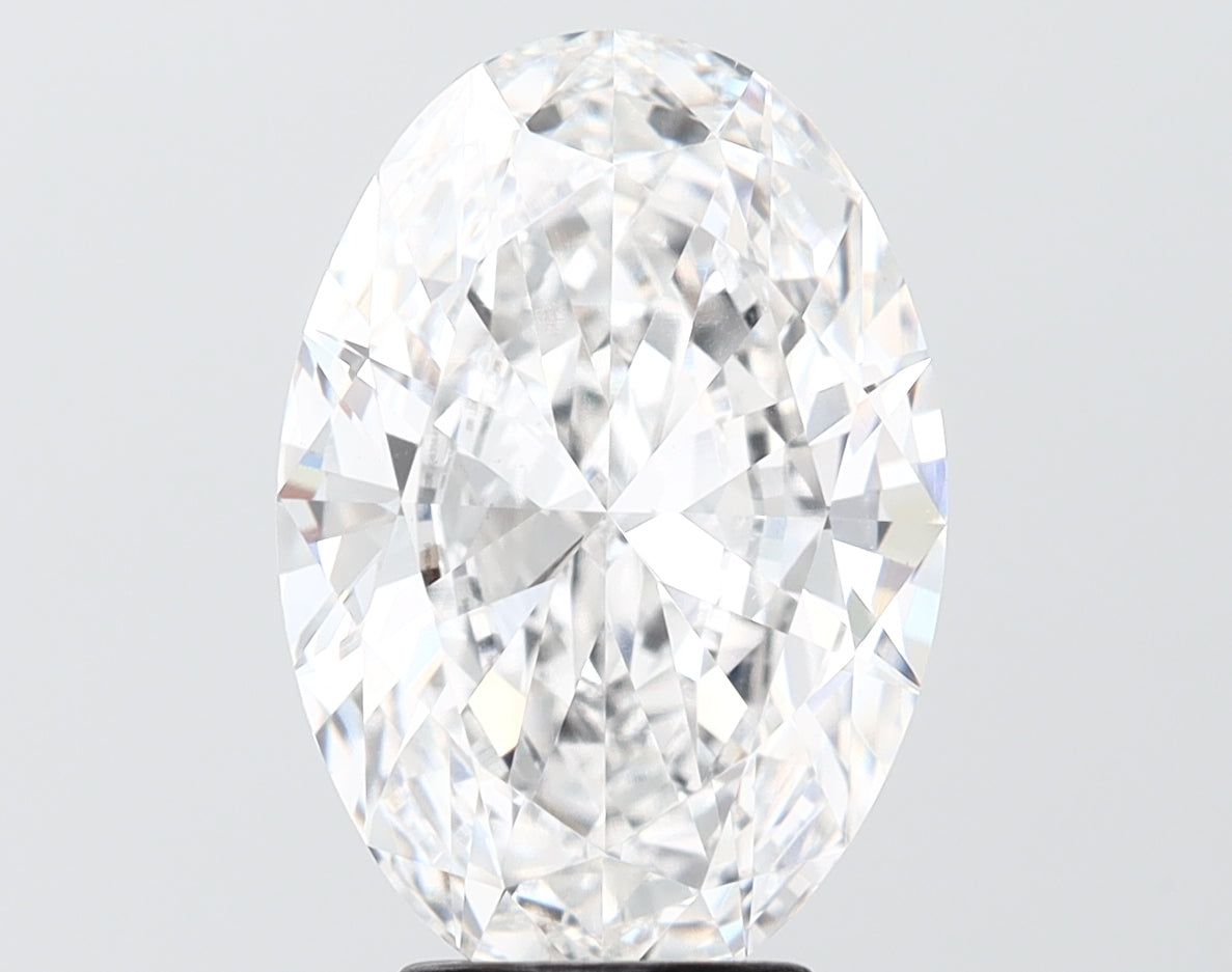 4.28 carat oval lab grown diamond E color VVS2 clarity