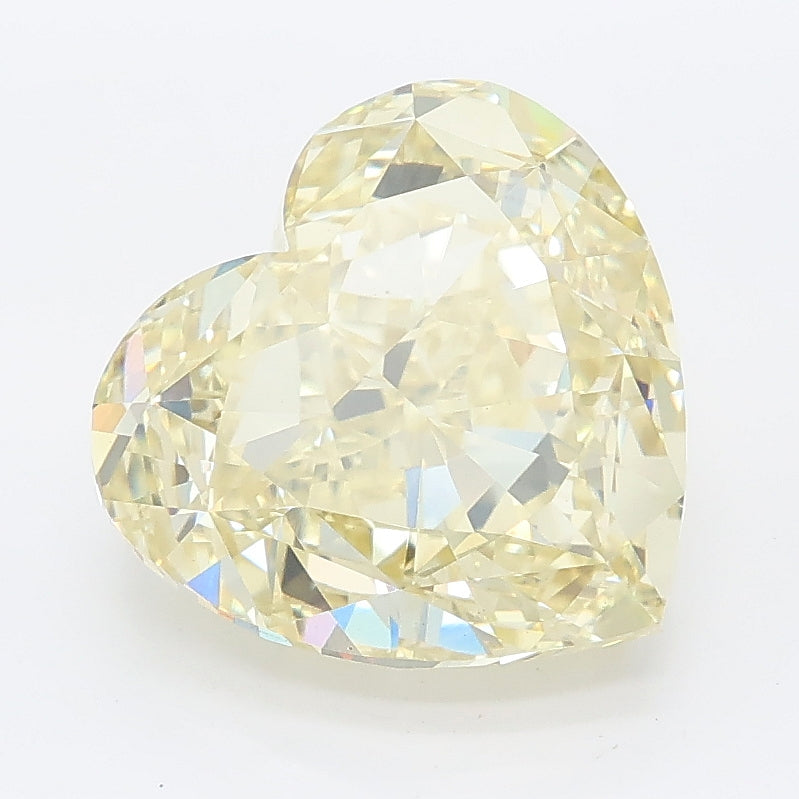4.08 carat fancy yellow heart lab grown diamond VVS2 clarity