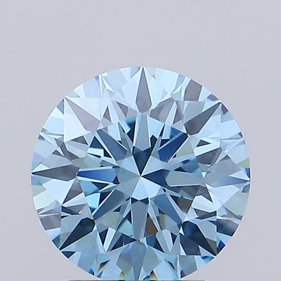 2.25 carat fancy vivid blue round lab grown diamond VVS2 clarity