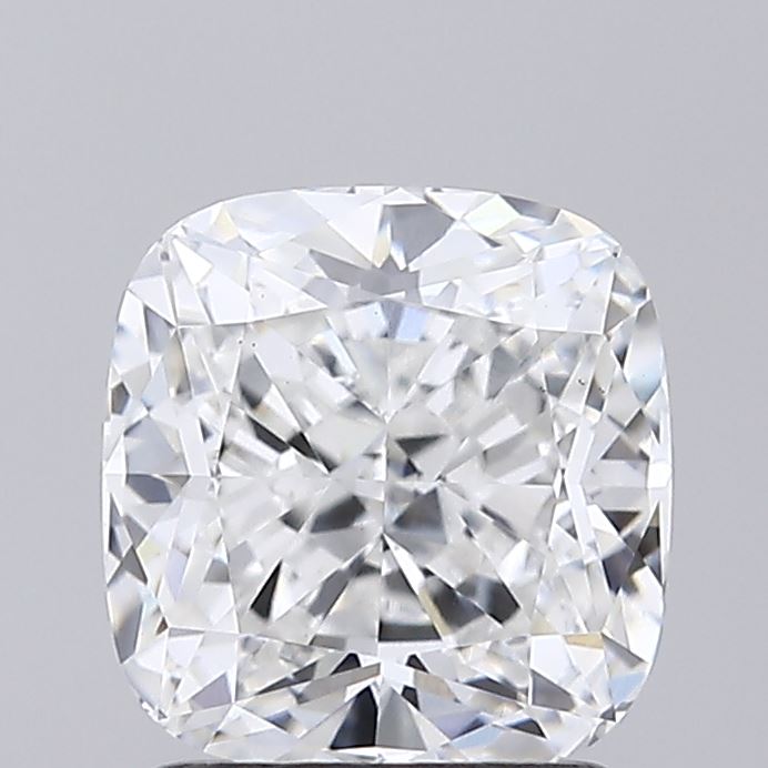 1.89 carat cushion lab grown diamond E color VS1 clarity