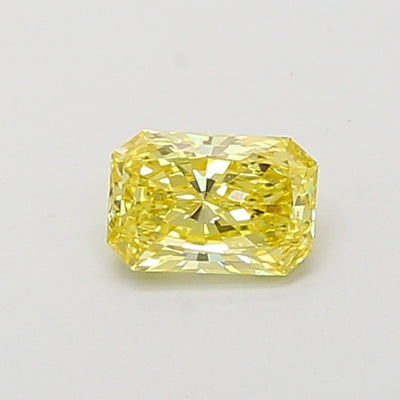 0.35 carat fancy intense yellow radiant lab grown diamond VVS2 clarity