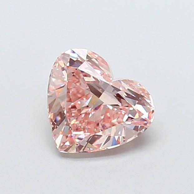 2.07 carat fancy pink heart lab grown diamond VS1 clarity