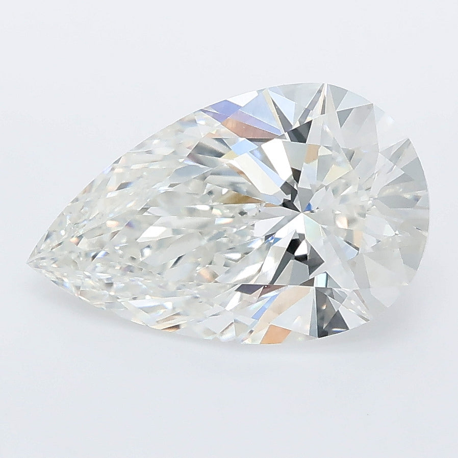 3.09 carat pear lab grown diamond F color VVS2 clarity