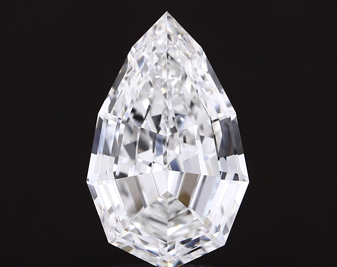 4.08 carat pear lab grown diamond F color VVS2 clarity
