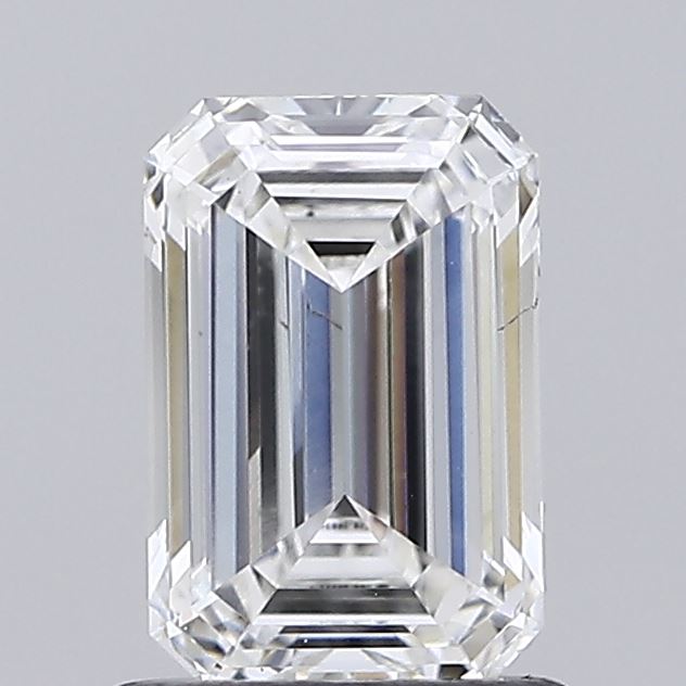 1.04 carat emerald lab grown diamond F color VS1 clarity