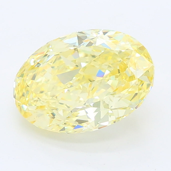 2.23 carat fancy intense yellow oval lab grown diamond VS1 clarity