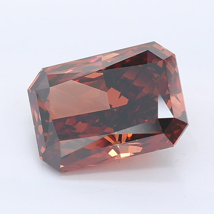 2.08 carat fancy gray brown radiant lab grown diamond VS1 clarity