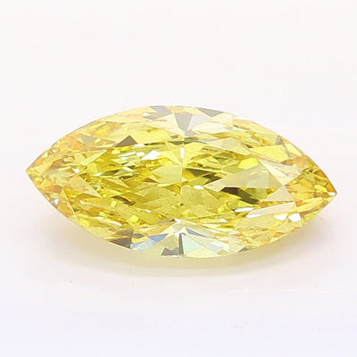 1.20 carat fancy intense yellow marquise lab grown diamond SI1 clarity