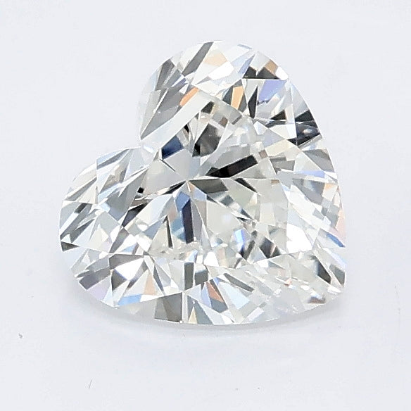 1.00 carat heart lab grown diamond F color VVS2 clarity