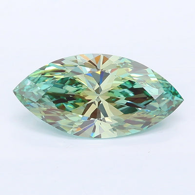 1.59 carat fancy vivid green marquise lab grown diamond VS1 clarity