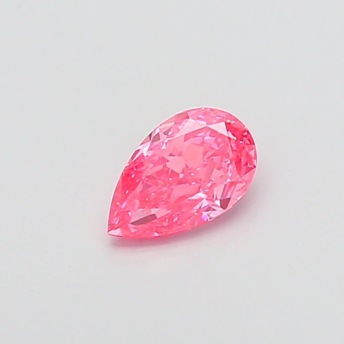 1.06 carat fancy vivid pink pear lab grown diamond VVS2 clarity