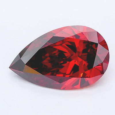 1.50 carat fancy deep orange pear lab grown diamond VS2 clarity