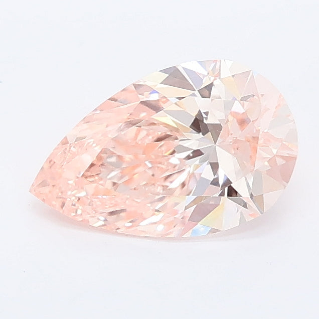 1.00 carat fancy vivid pink pear lab grown diamond VS1 clarity