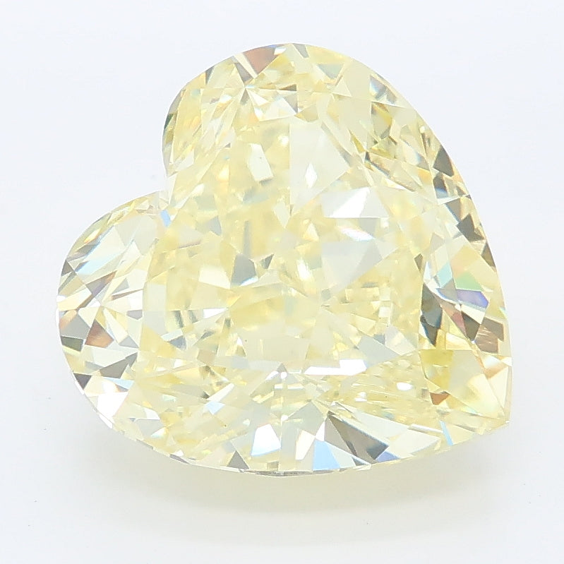 5.22 carat fancy intense yellow heart lab grown diamond VS1 clarity