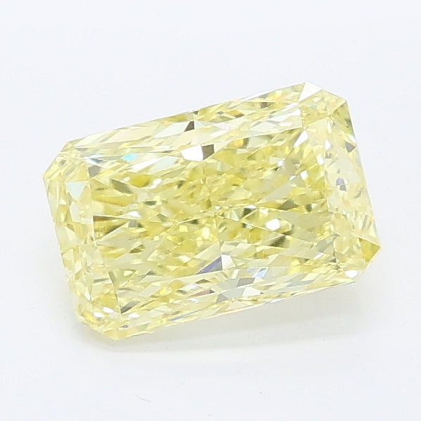 1.08 carat fancy vivid yellow radiant lab grown diamond VS1 clarity