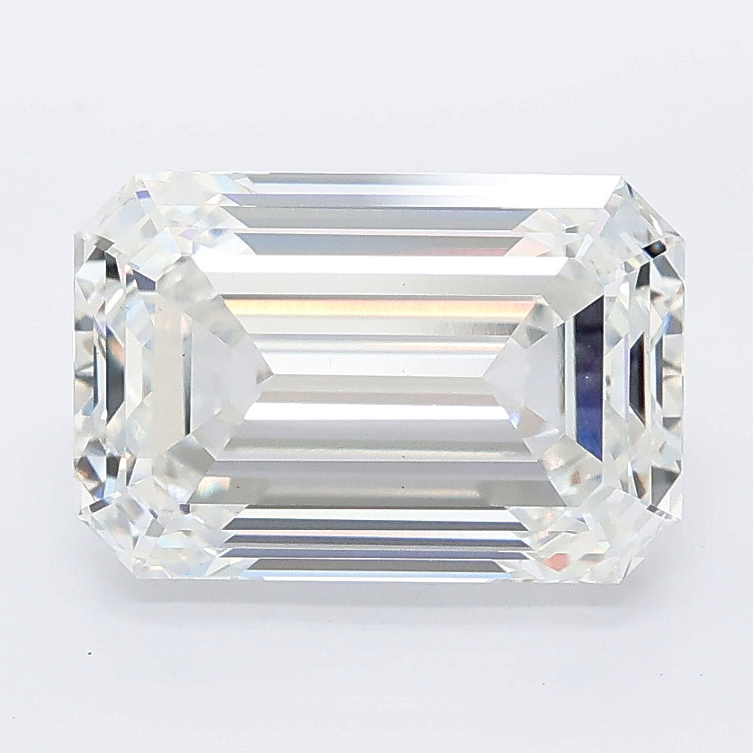 4.05 carat emerald lab grown diamond F color VS1 clarity