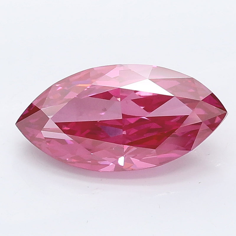2.00 carat fancy vivid pink marquise lab grown diamond VS1 clarity