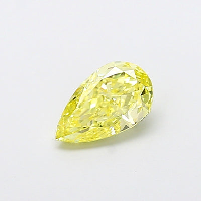 1.04 carat fancy intense yellow pear lab grown diamond VS1 clarity