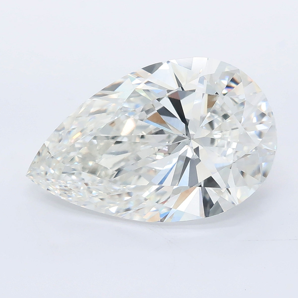 6.06 carat pear lab grown diamond F color VVS2 clarity