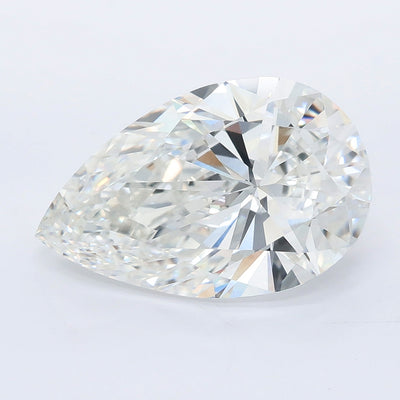6.06 carat pear lab grown diamond F color VVS2 clarity