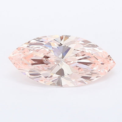 1.08 carat fancy intense pink marquise lab grown diamond VVS2 clarity