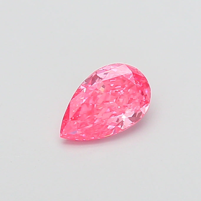 1.10 carat fancy vivid pink pear lab grown diamond VVS2 clarity