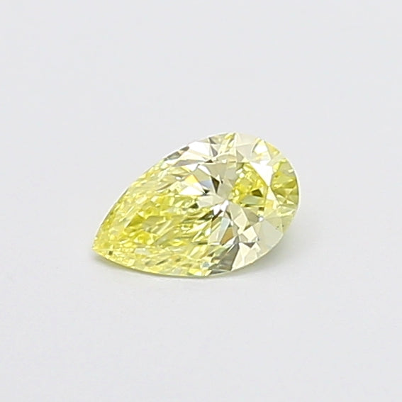 0.35 carat fancy intense yellow pear lab grown diamond VS1 clarity