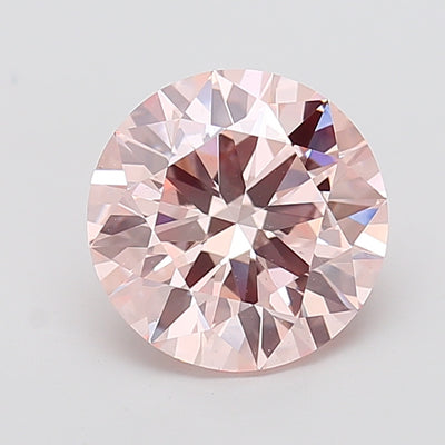 4.01 carat fancy pink round lab grown diamond VS1 clarity
