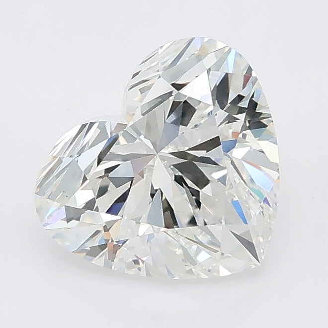 2.01 carat heart lab grown diamond E color VVS2 clarity