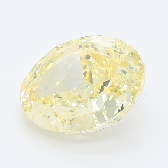 2.16 carat fancy intense yellow oval lab grown diamond VVS2 clarity