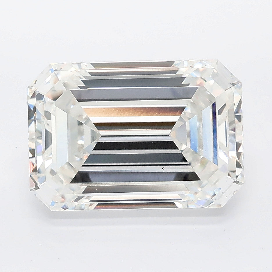 5.25 carat emerald lab grown diamond E color VS1 clarity