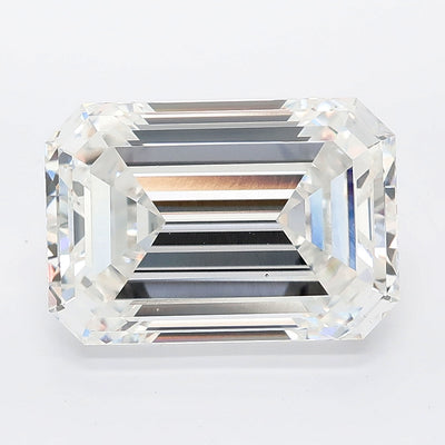 5.25 carat emerald lab grown diamond E color VS1 clarity