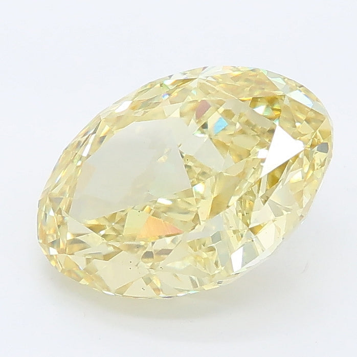 2.79 carat fancy intense yellow oval lab grown diamond VS1 clarity