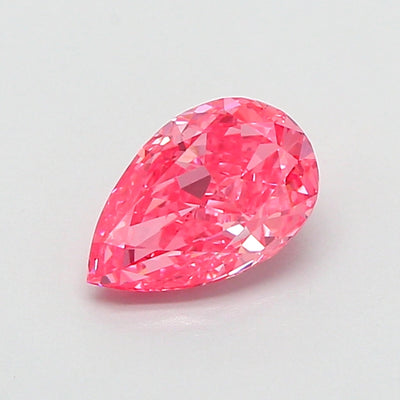 1.04 carat fancy vivid pink pear lab grown diamond VVS2 clarity