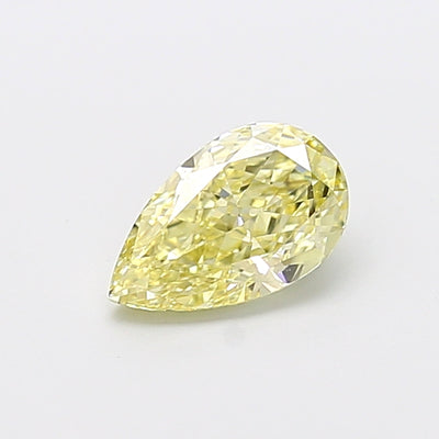 1.08 carat fancy yellow pear lab grown diamond VVS2 clarity