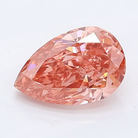 1.02 carat fancy vivid pink pear lab grown diamond VS1 clarity
