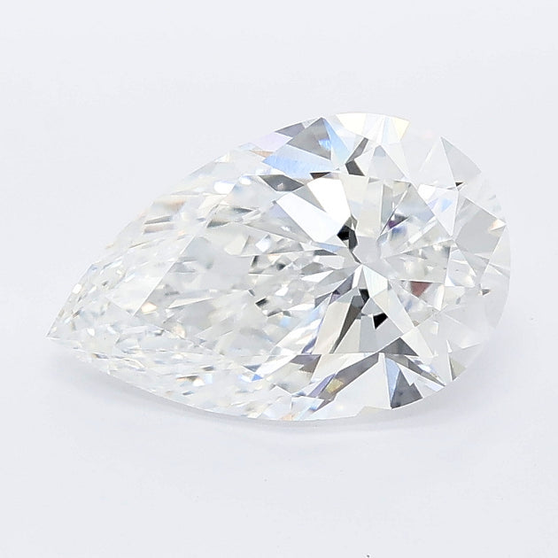 2.01 carat pear lab grown diamond D color VVS2 clarity