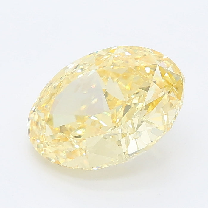 2.07 carat fancy intense yellow oval lab grown diamond VVS2 clarity