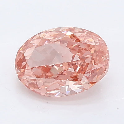 1.04 carat fancy vivid pink oval lab grown diamond VVS2 clarity