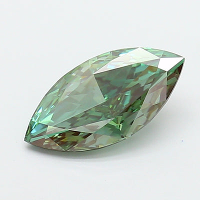 2.01 carat fancy vivid green marquise lab grown diamond VS1 clarity