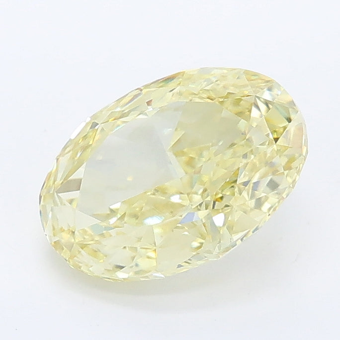 2.15 carat fancy intense yellow oval lab grown diamond VVS2 clarity