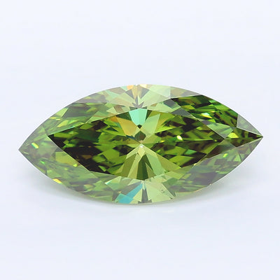 2.52 carat fancy vivid green marquise lab grown diamond VS2 clarity