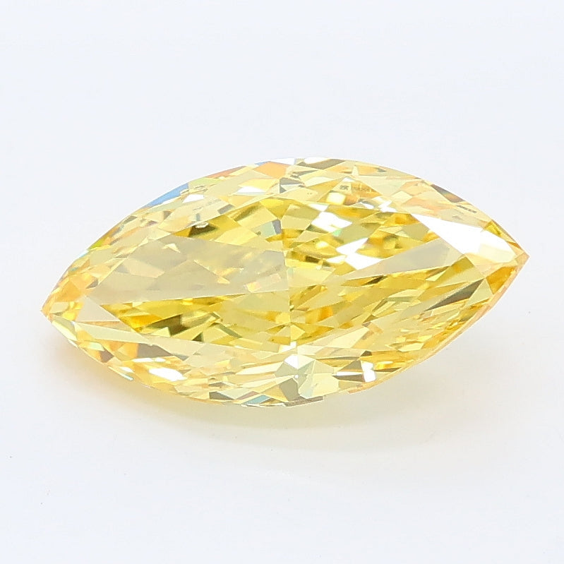 1.79 carat fancy yellow marquise lab grown diamond VS2 clarity