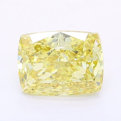 1.11 carat fancy intense yellow cushion lab grown diamond SI1 clarity