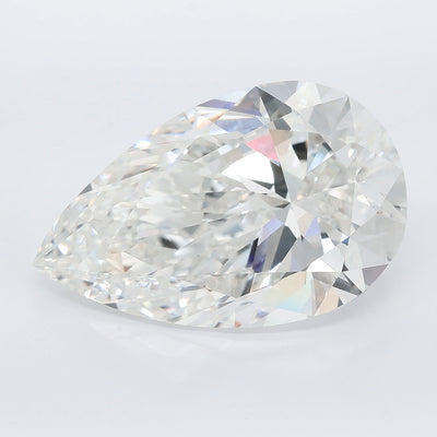 12.13 carat pear lab grown diamond F color VVS2 clarity