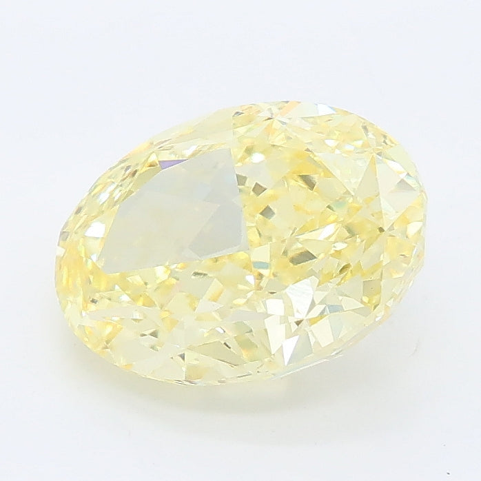 2.37 carat fancy intense yellow oval lab grown diamond VVS2 clarity