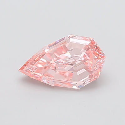 2.13 carat fancy intense pink pear lab grown diamond VVS2 clarity